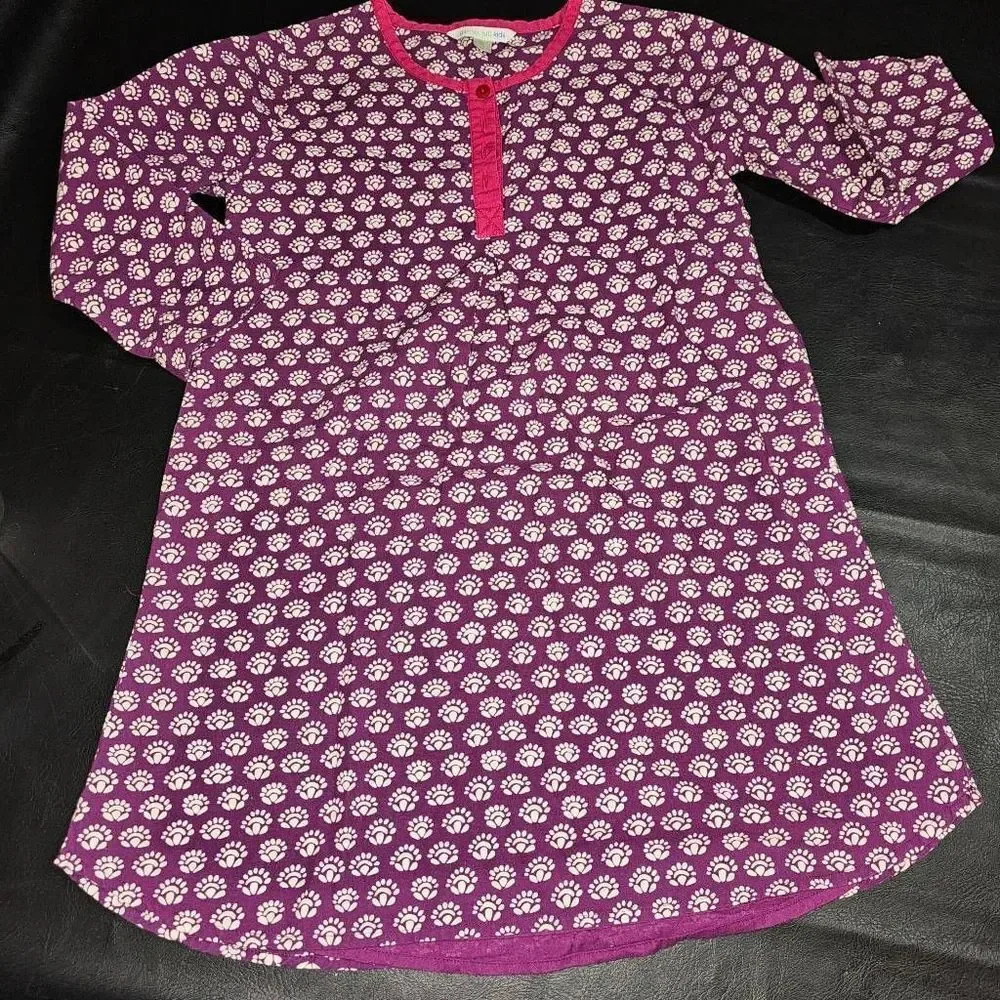 Garnet Hill Kids Girls Batik Print Tunic Dress 10‎